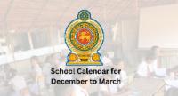 Here’s the school calendar for December to March